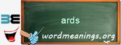 WordMeaning blackboard for ards